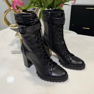 Alexandre Birman Black Lace Up Boots